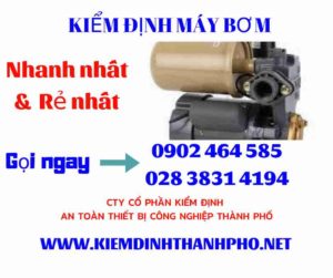 Hình ảnh kiểm định máy bơm