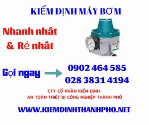 Hình ảnh kiểm định máy bơm