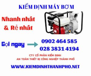 Hình ảnh kiểm định máy bơm