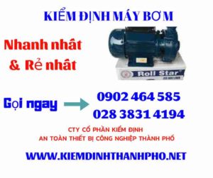 Hình ảnh kiểm định máy bơm