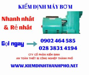 Hình ảnh kiểm định máy bơm