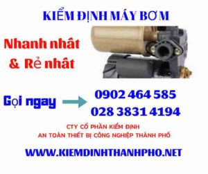 Hình ảnh kiểm định máy bơm