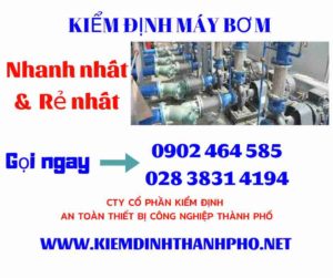 Hình ảnh kiểm định máy bơm