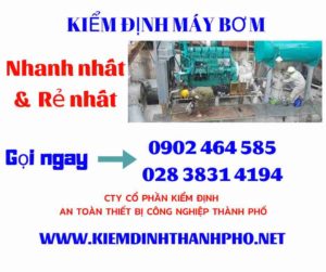 Hình ảnh kiểm định máy bơm