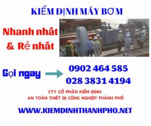 Hình ảnh kiểm định máy bơm