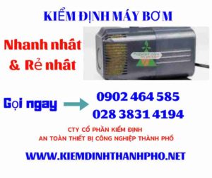 Hình ảnh kiểm định máy bơm