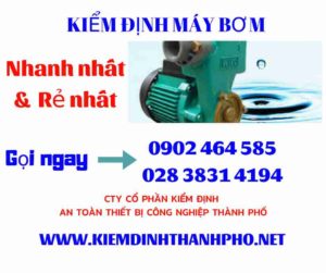 Hình ảnh kiểm định máy bơm