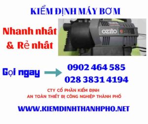 Hình ảnh kiểm định máy bơm