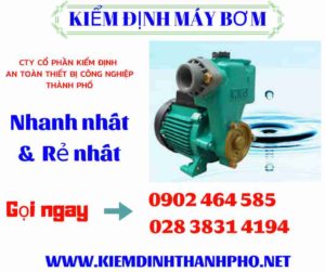 Hình ảnh kiểm định máy bơm