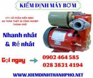 Hình ảnh kiểm định máy bơm