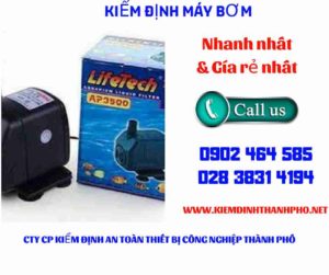 Hình ảnh kiểm định máy bơm