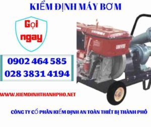 Hình ảnh kiểm định máy bơm