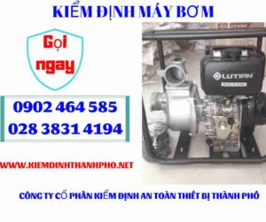 Hình ảnh kiểm định máy bơm