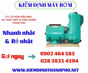 Hình ảnh kiểm định máy bơm