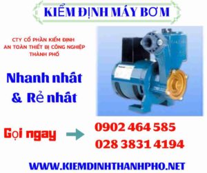 Hình ảnh kiểm định máy bơm