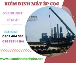 Hình ảnh kiểm định máy ép cọc