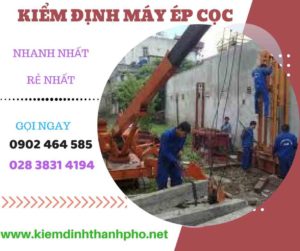 Hình ảnh kiểm định máy ép cọc