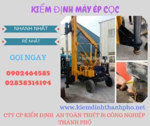 Hình ảnh kiểm định máy ép cọc