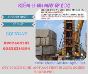 Hình ảnh kiểm định máy ép cọc