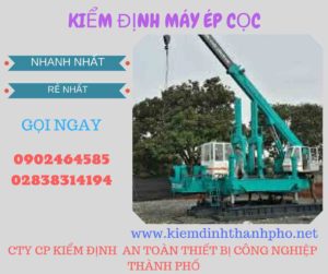 Hình ảnh kiểm định máy ép cọc