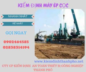 Hình ảnh kiểm định máy ép cọc