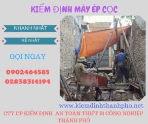 Hình ảnh kiểm định máy ép cọc