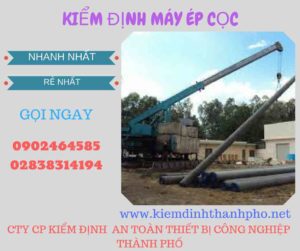 Hình ảnh kiểm định máy ép cọc