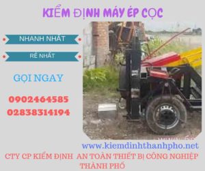 Hình ảnh kiểm định máy ép cọc