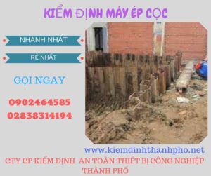 Hình ảnh kiểm định máy ép cọc