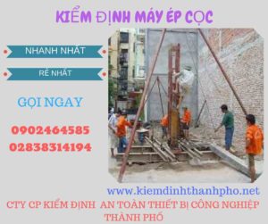 Hình ảnh kiểm định máy ép cọc