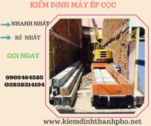 Hình ảnh kiểm định máy ép cọc