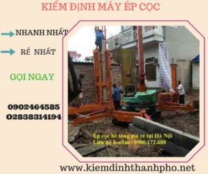 Hình ảnh kiểm định máy ép cọc