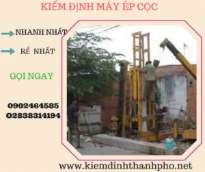 Hình ảnh kiểm định máy ép cọc