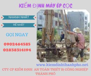 Hình ảnh kiểm định máy ép cọc