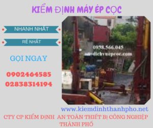 Hình ảnh kiểm định máy ép cọc