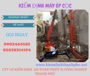 Hình ảnh kiểm định máy ép cọc