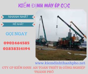 Hình ảnh kiểm định máy ép cọc