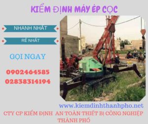 Hình ảnh kiểm định máy ép cọc