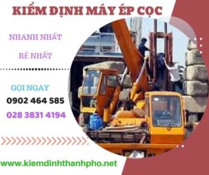 Hình ảnh kiểm định máy ép cọc