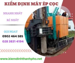 Hình ảnh kiểm định máy ép cọc