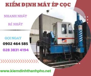 Hình ảnh kiểm định máy ép cọc