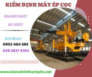 Hình ảnh kiểm định máy ép cọc