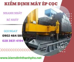 Hình ảnh kiểm định máy ép cọc