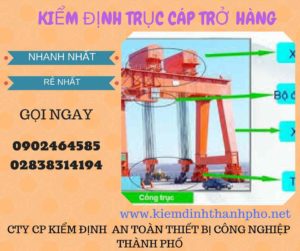 Hình ảnh kiểm định Trục cáp chở hàng