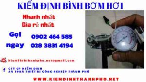 Hình ảnh kiểm định BÌnh bơm hơi