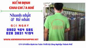 Hình ảnh kiểm định Chai chứa khí