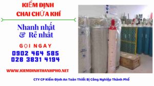 Hình ảnh kiểm định Chai chứa khí