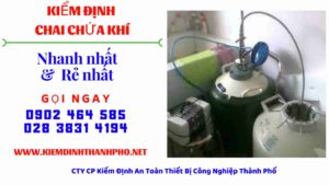 Hình ảnh kiểm định Chai chứa khí