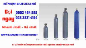 Hình ảnh kiểm định Chai chứa khí