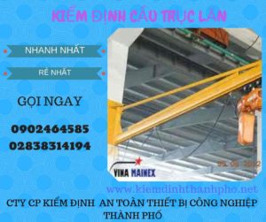 Hình ảnh kiểm định Cầu trục lăn